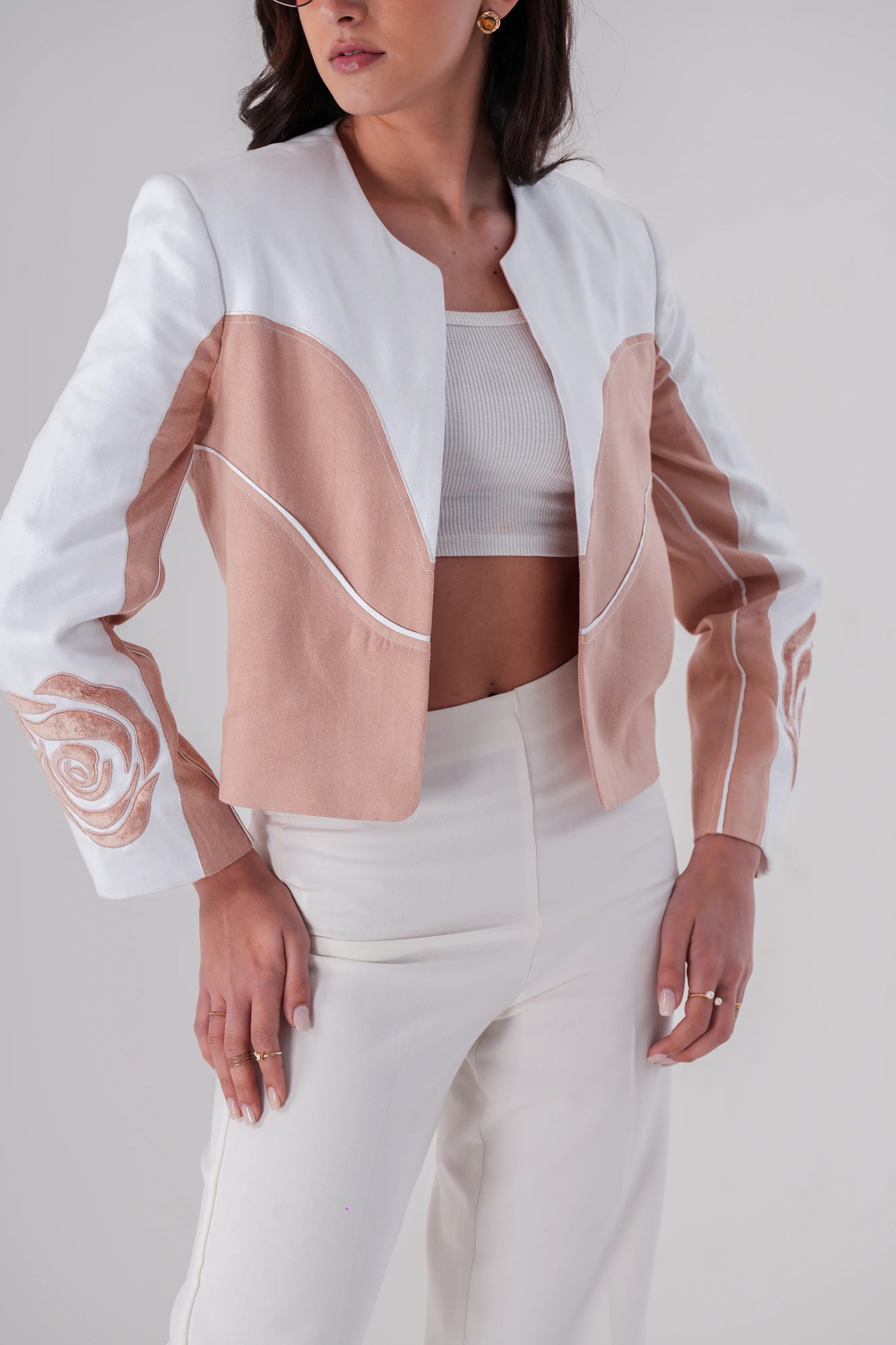 Rose suede jacket Label By Mohita