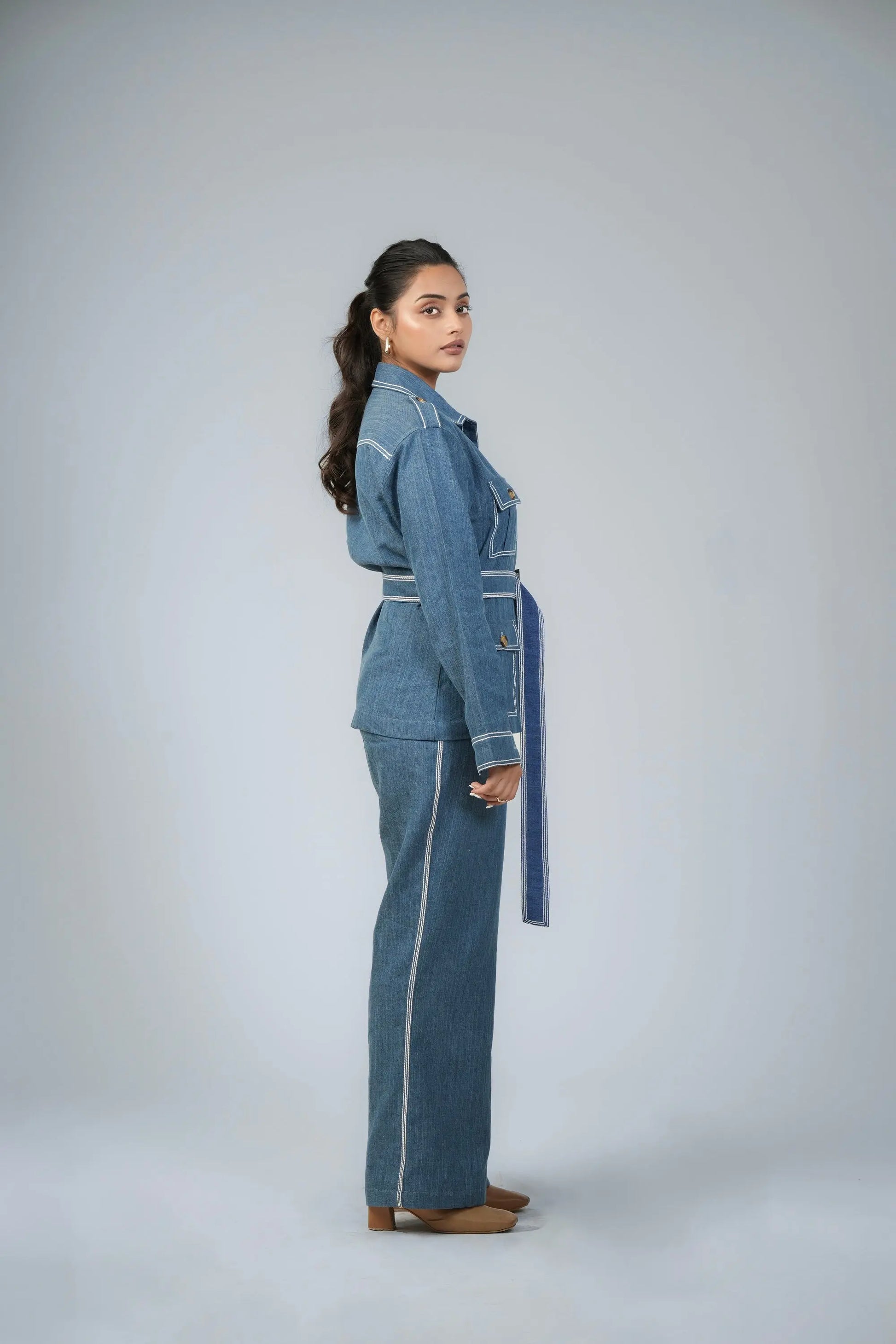 INDIGO STICH CORD SET Label By Mohita