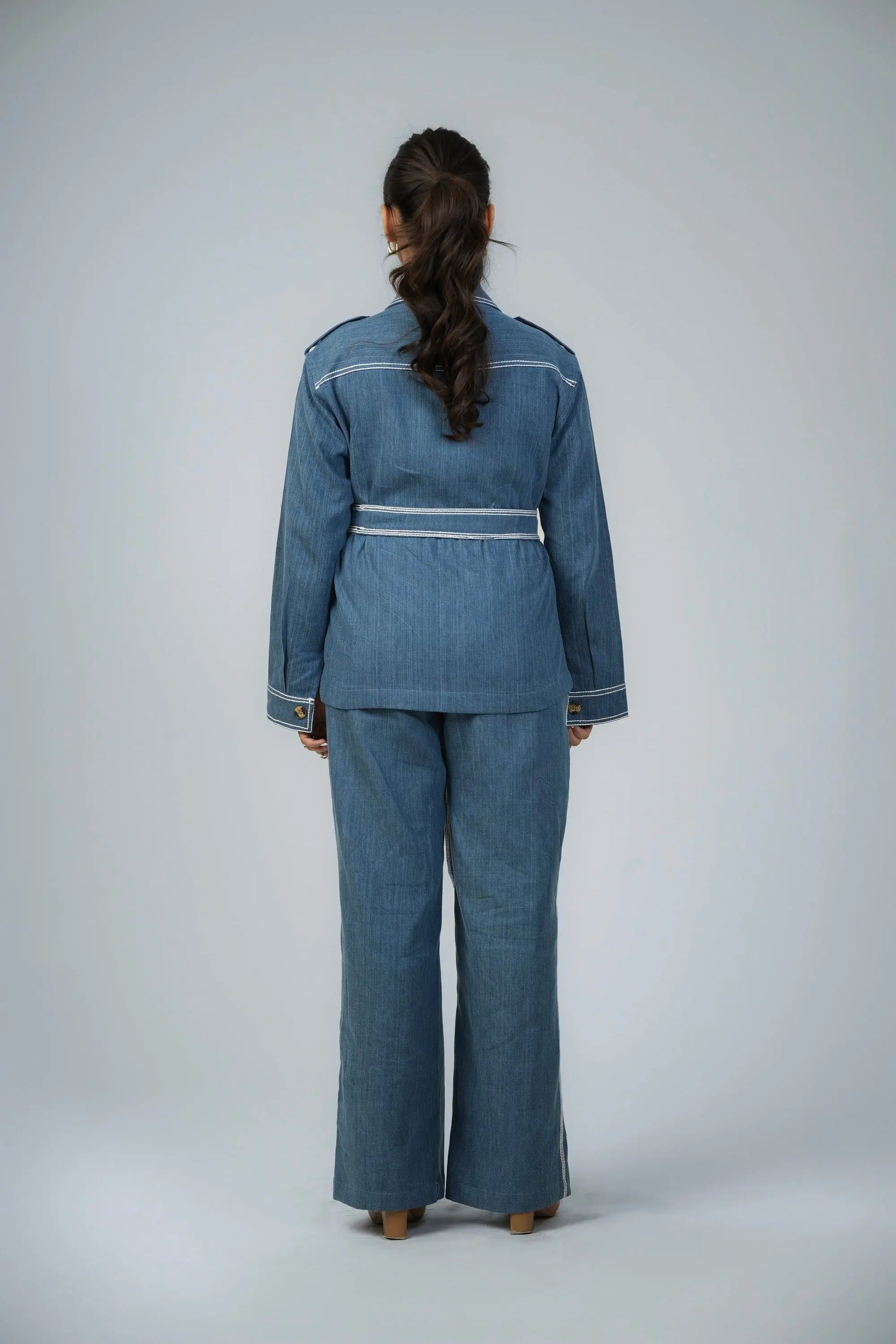 INDIGO STICH CORD SET Label By Mohita