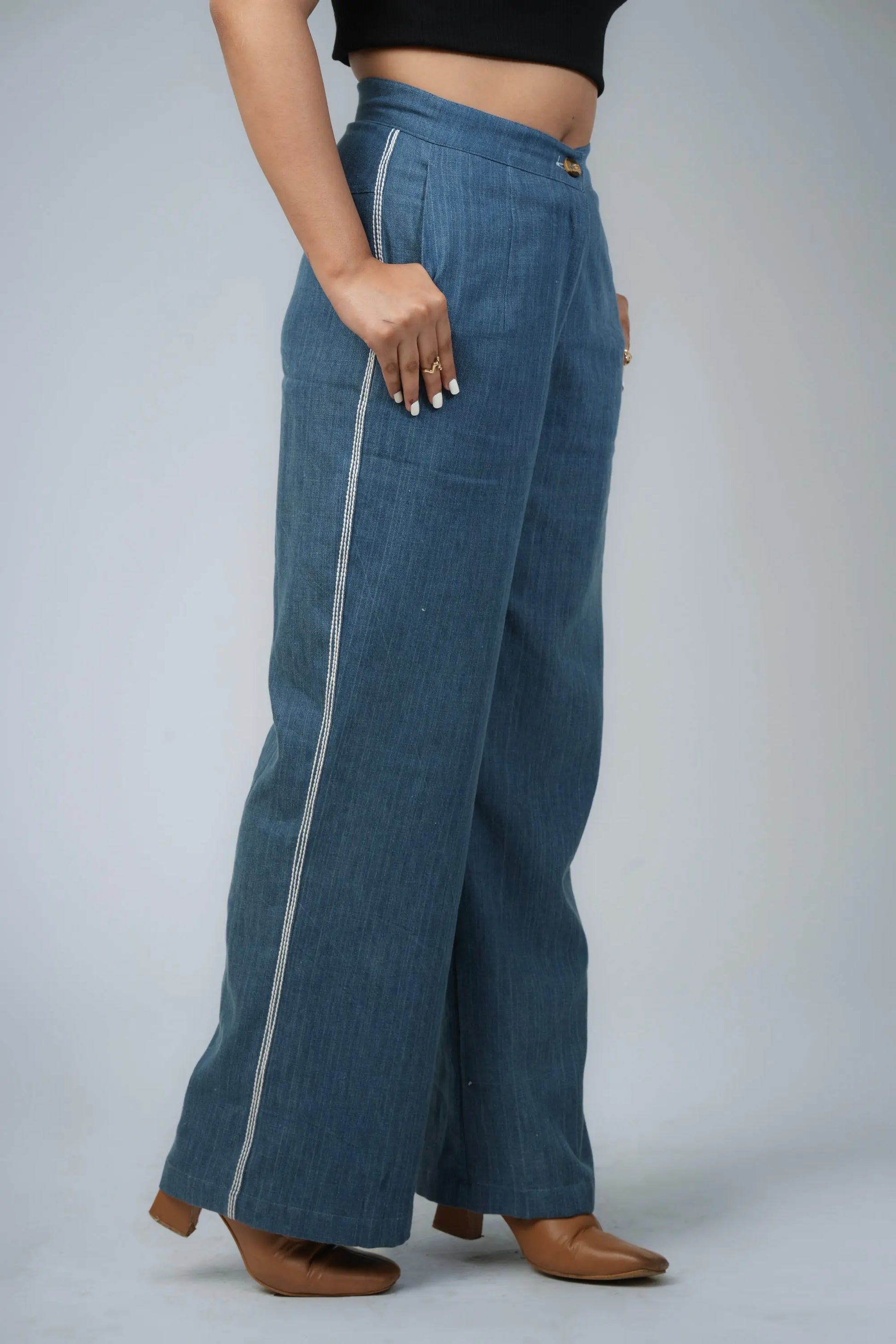 INDIGO STICH CORD SET Label By Mohita