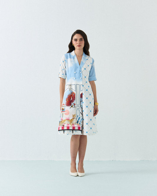 Cheetah lounge panel dress Label By Mohita