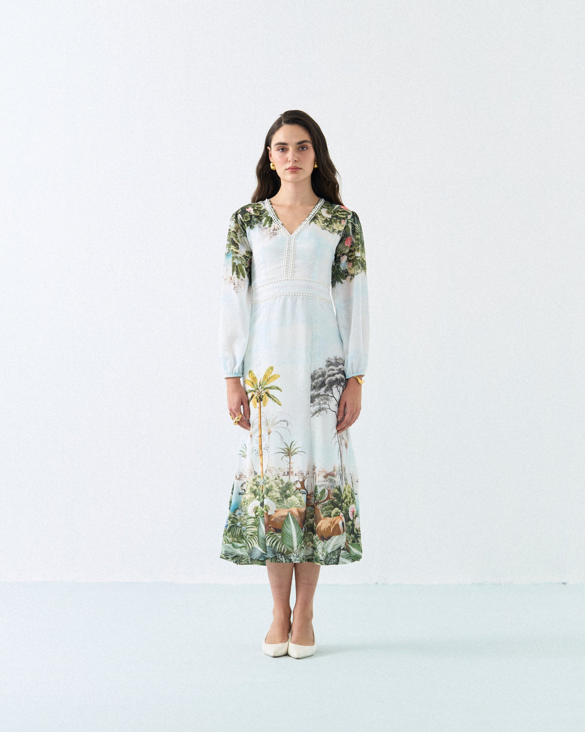 Safari deer lace maxi dress Label By Mohita