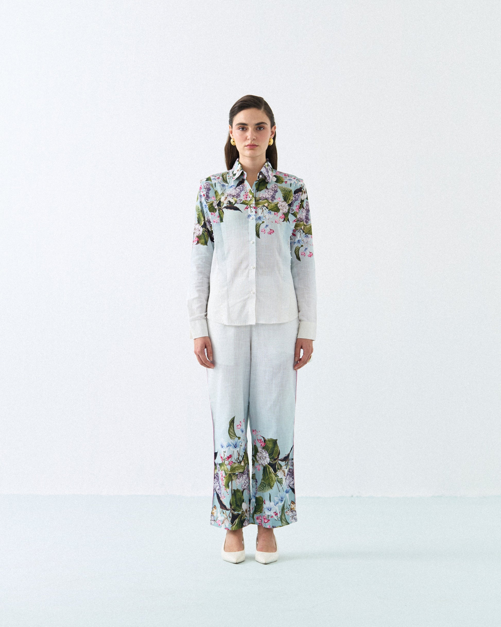 SKY BLOSSOM ELEGANCE CORD-SET Label By Mohita