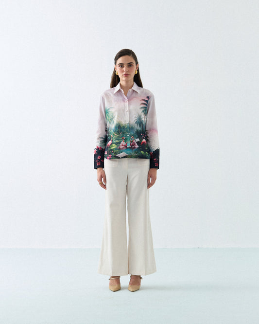TEA-PARTY FLAMINGO SHIRT Label By Mohita