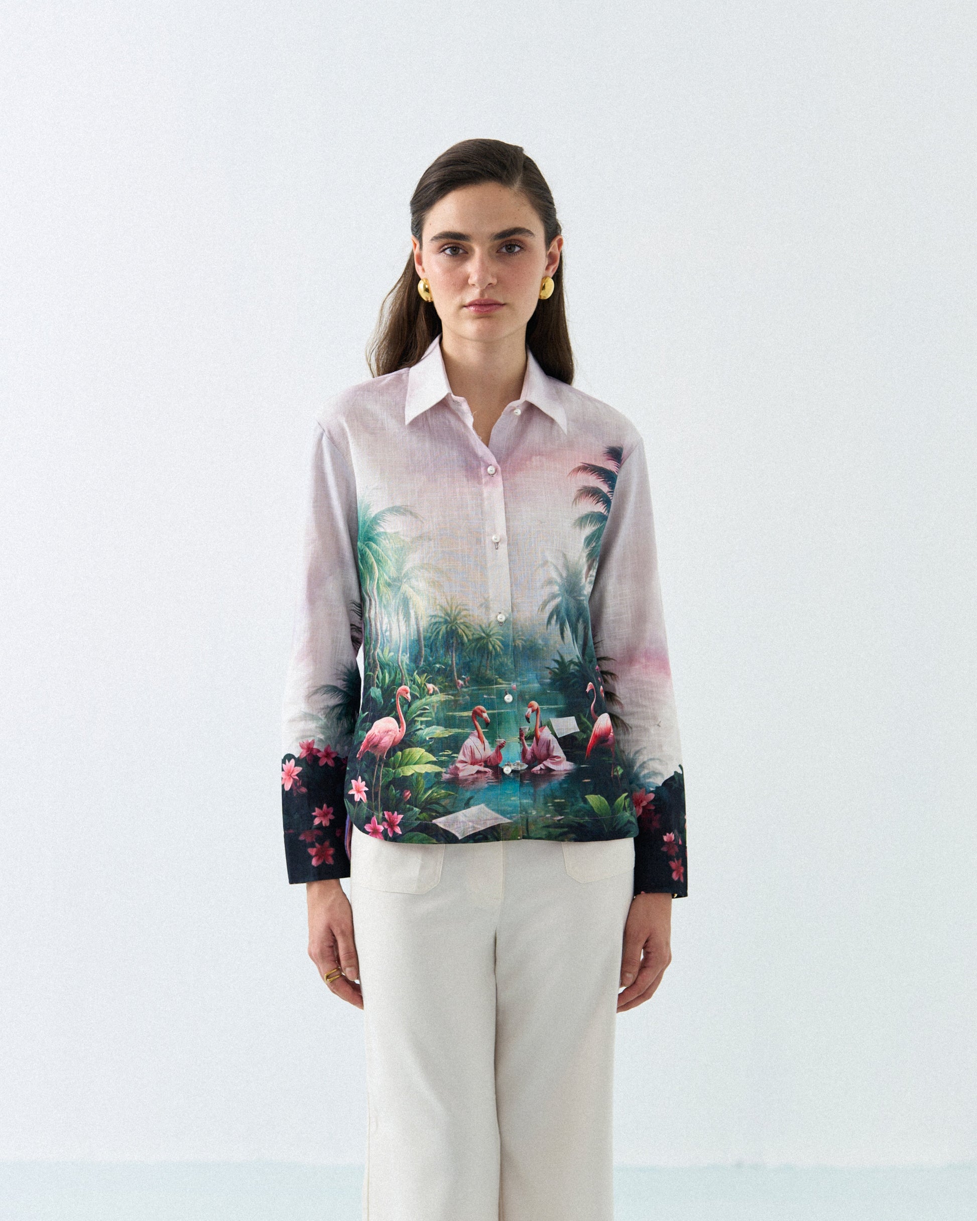 TEA-PARTY FLAMINGO SHIRT Label By Mohita