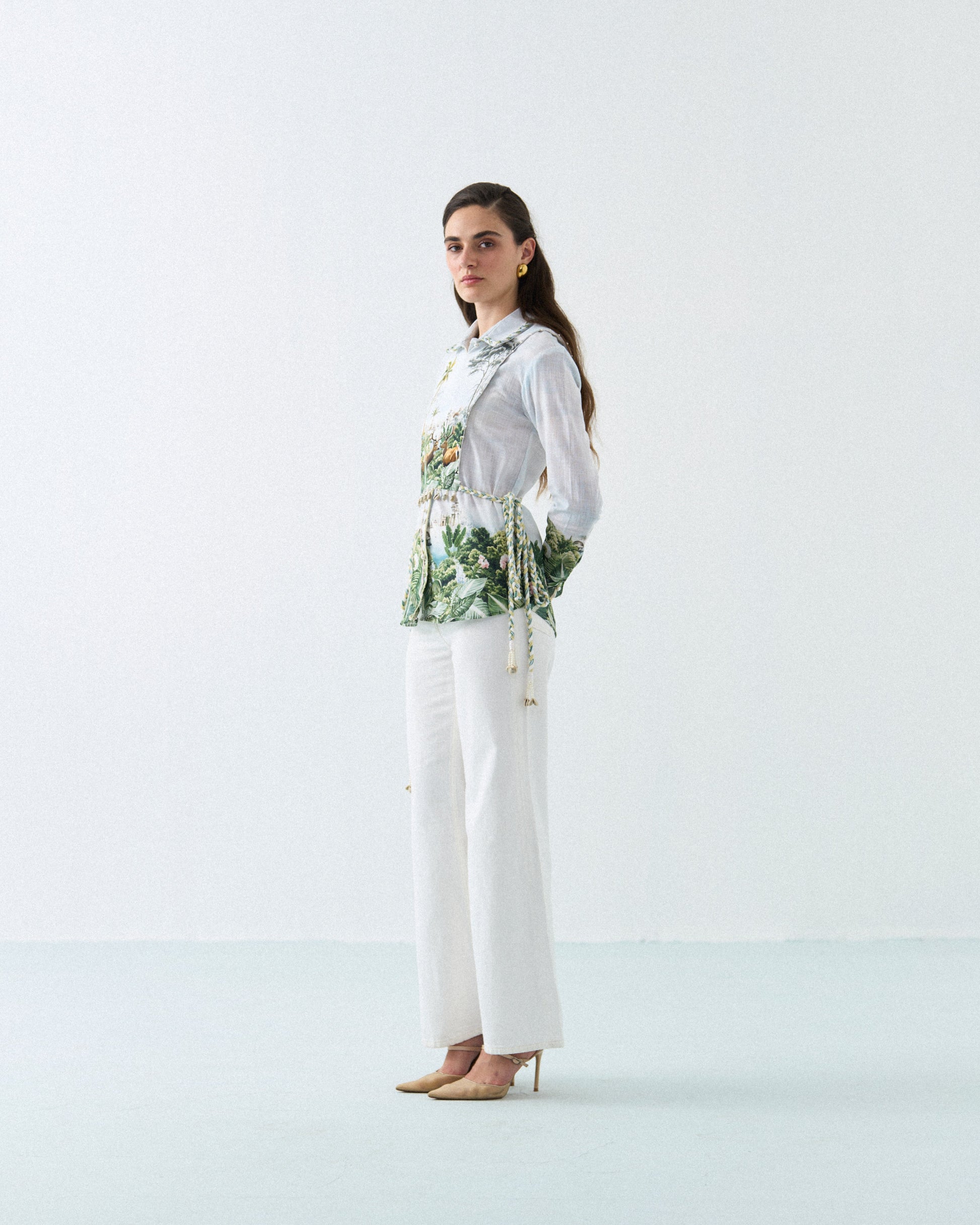 SAFARI DEER SHIRT WITH DETACHABLE CORSET Label By Mohita