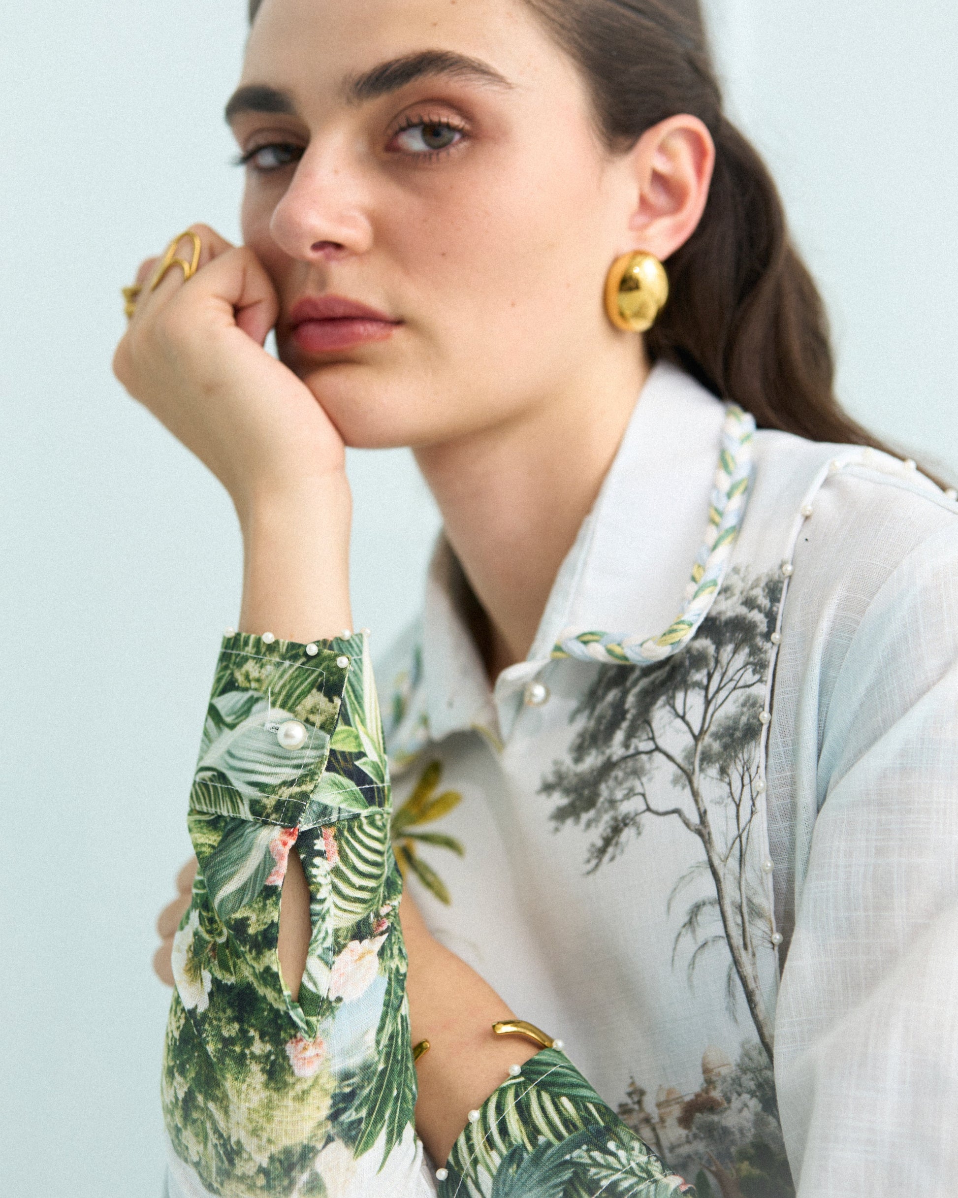 SAFARI DEER SHIRT WITH DETACHABLE CORSET Label By Mohita