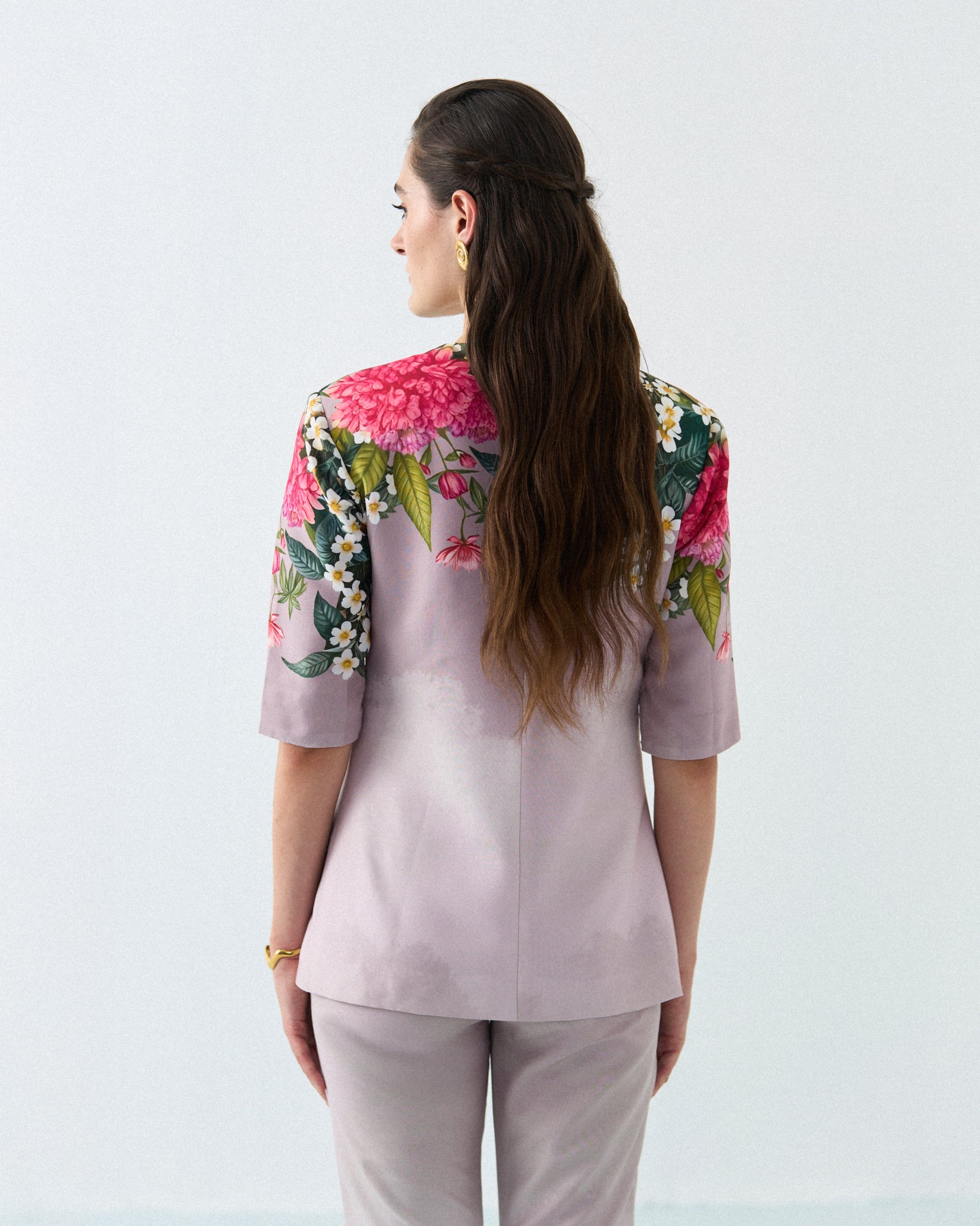 Lotus bloom overlap blazer cordset Label By Mohita