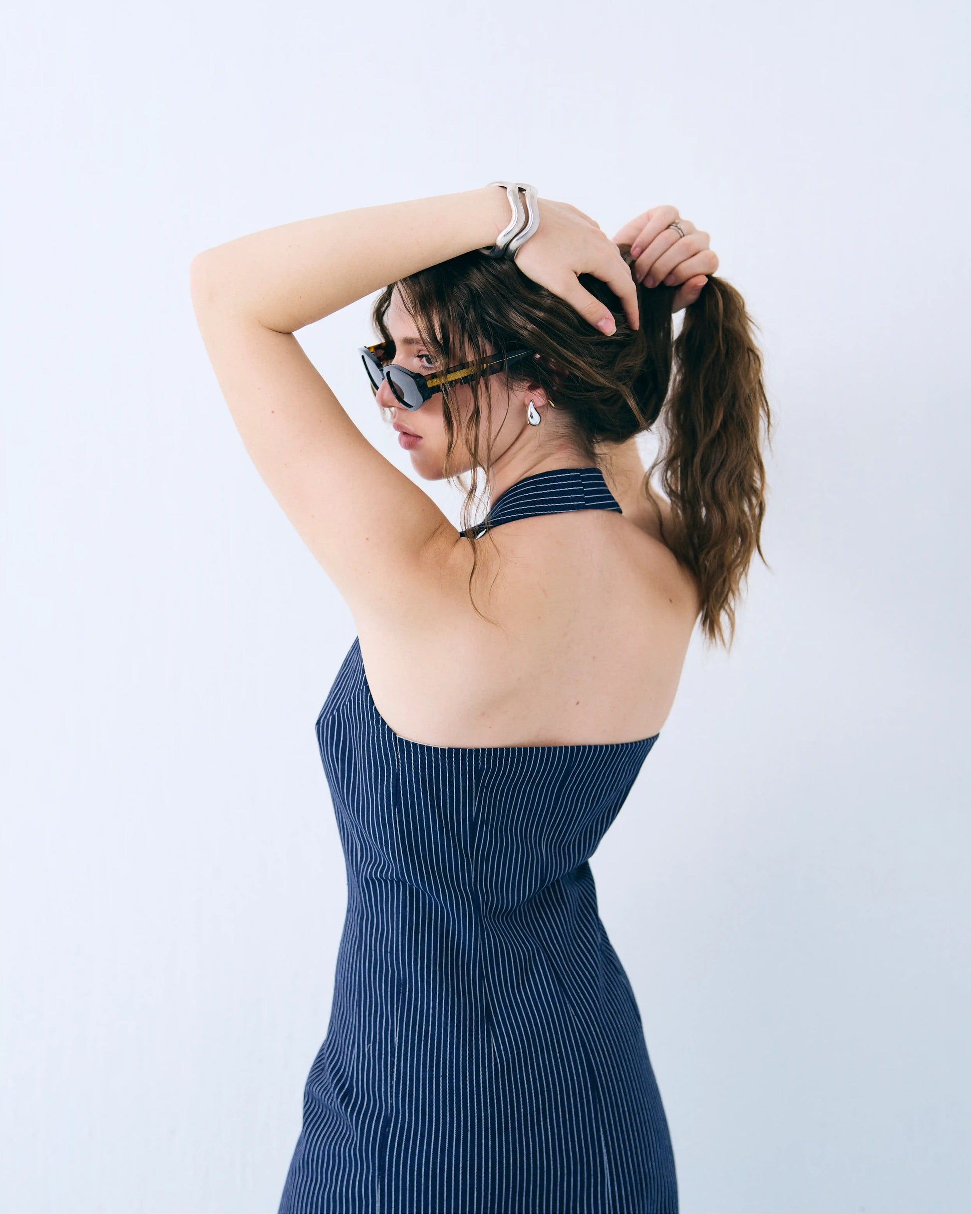 Structured halter midi dress Label By Mohita