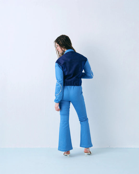 Pearl bomber jacket cordset Label By Mohita