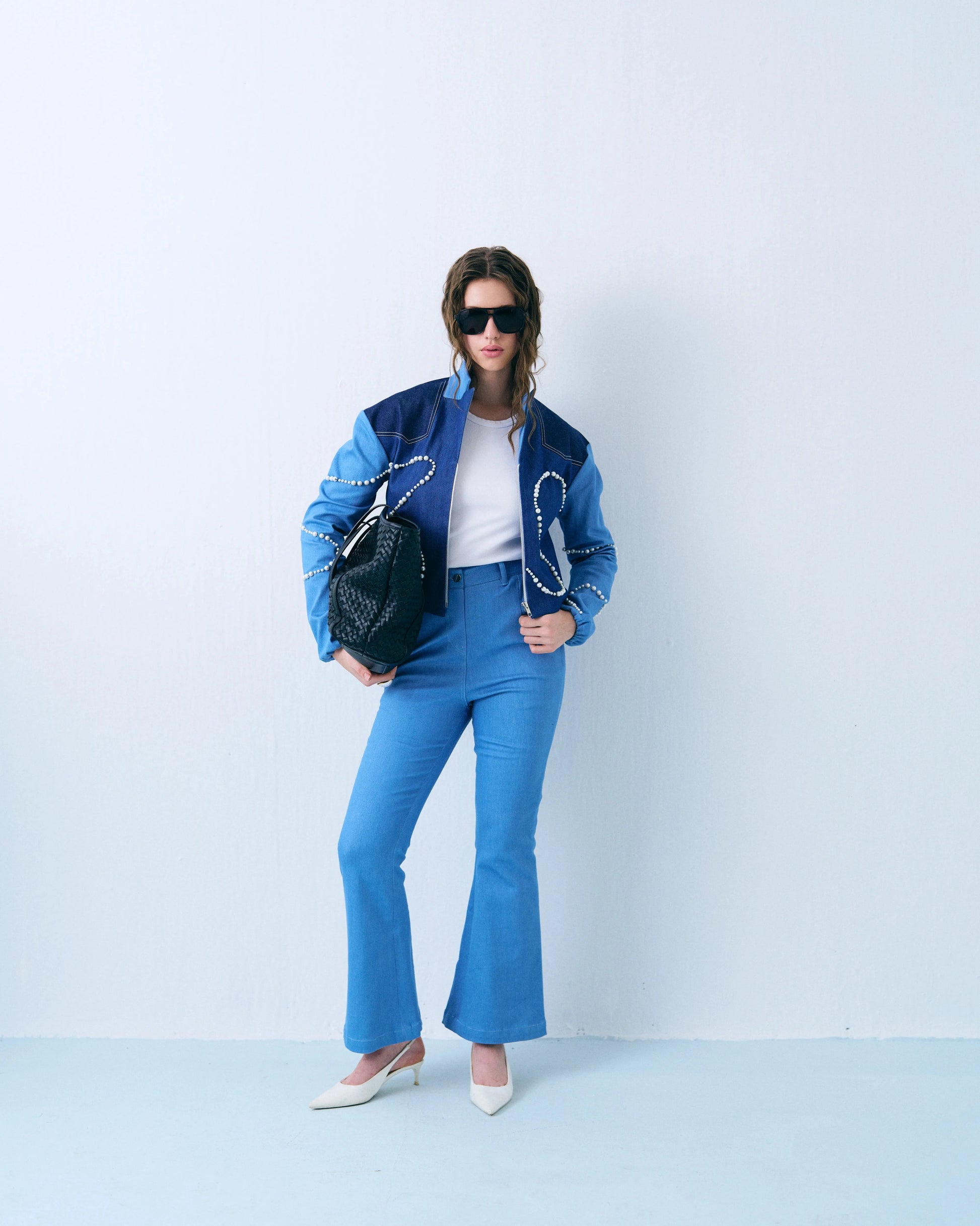 Pearl bomber jacket cordset Label By Mohita