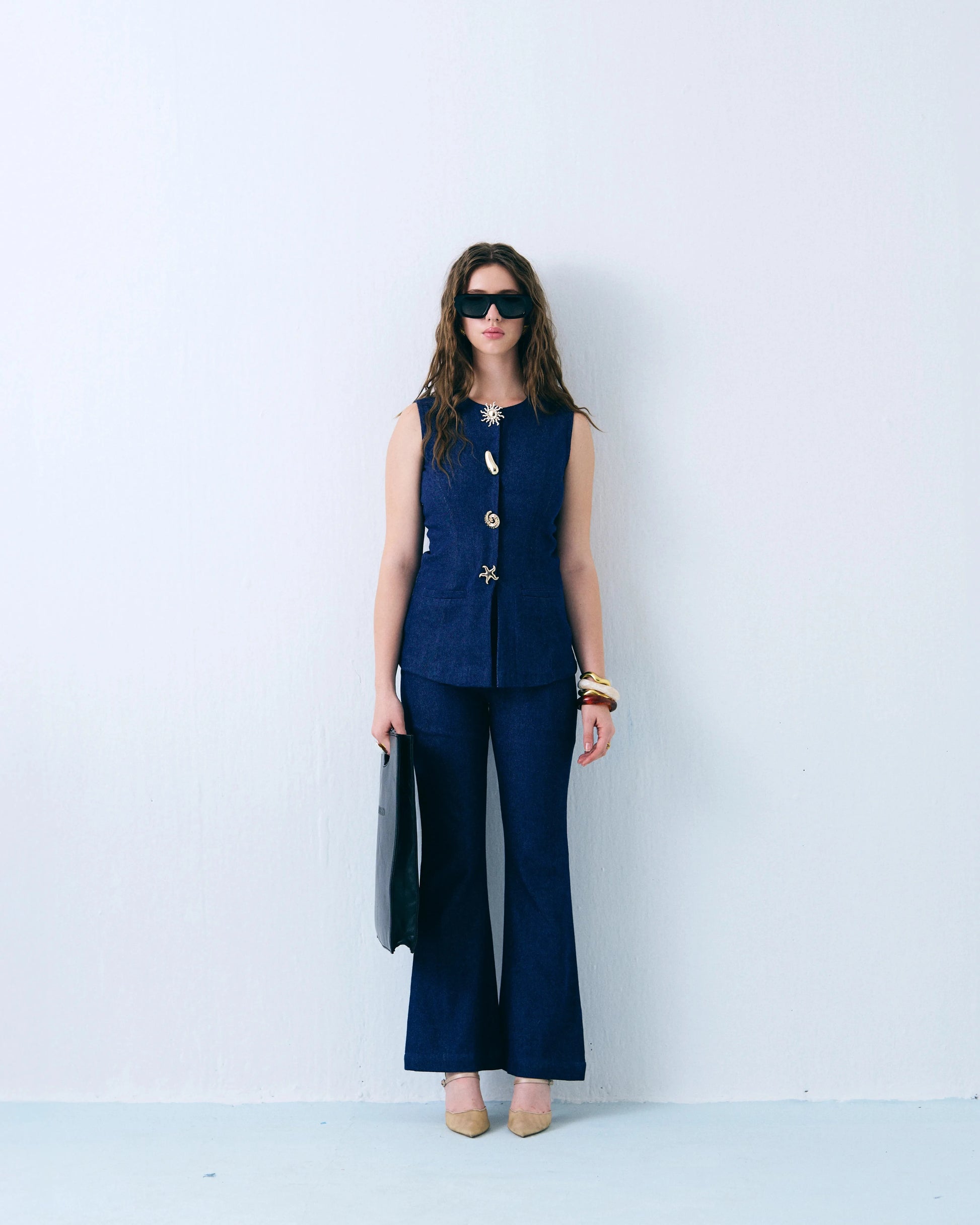 3d Gold button cordset Label By Mohita