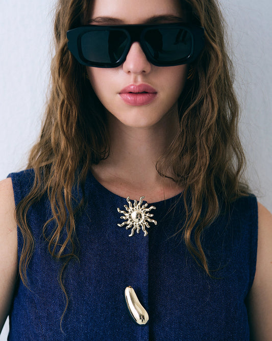 3d Gold button cordset Label By Mohita