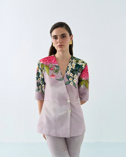 Lotus bloom overlap blazer cordset Label By Mohita
