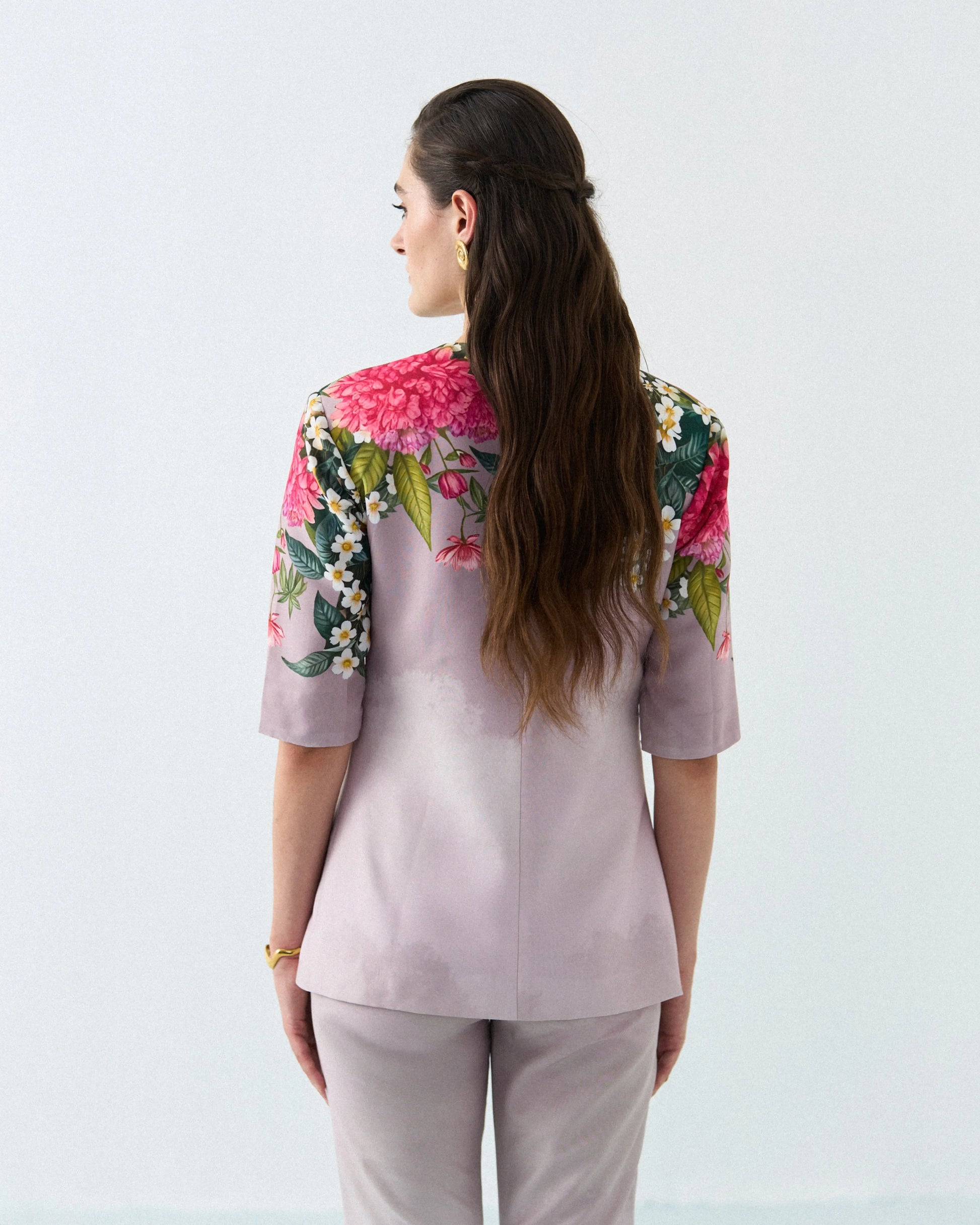 Lotus bloom overlap blazer cordset Label By Mohita