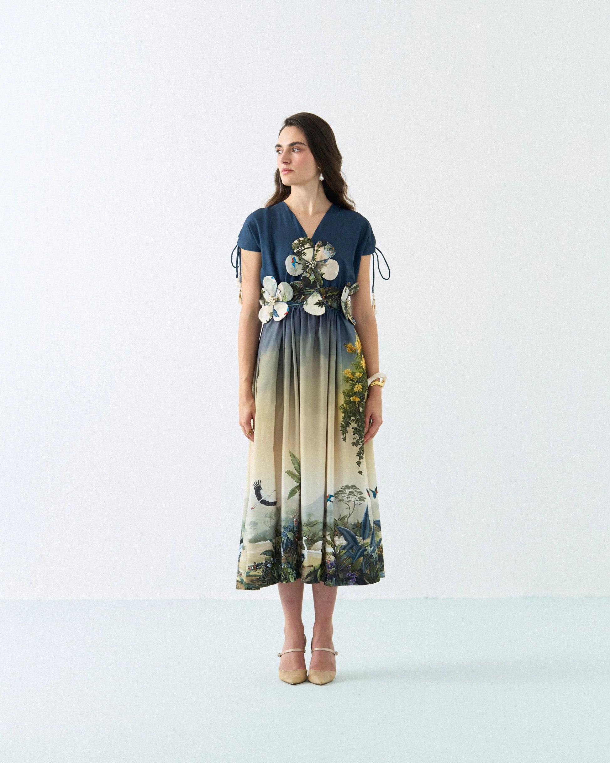 Mid-night blossom 3d dress Label By Mohita