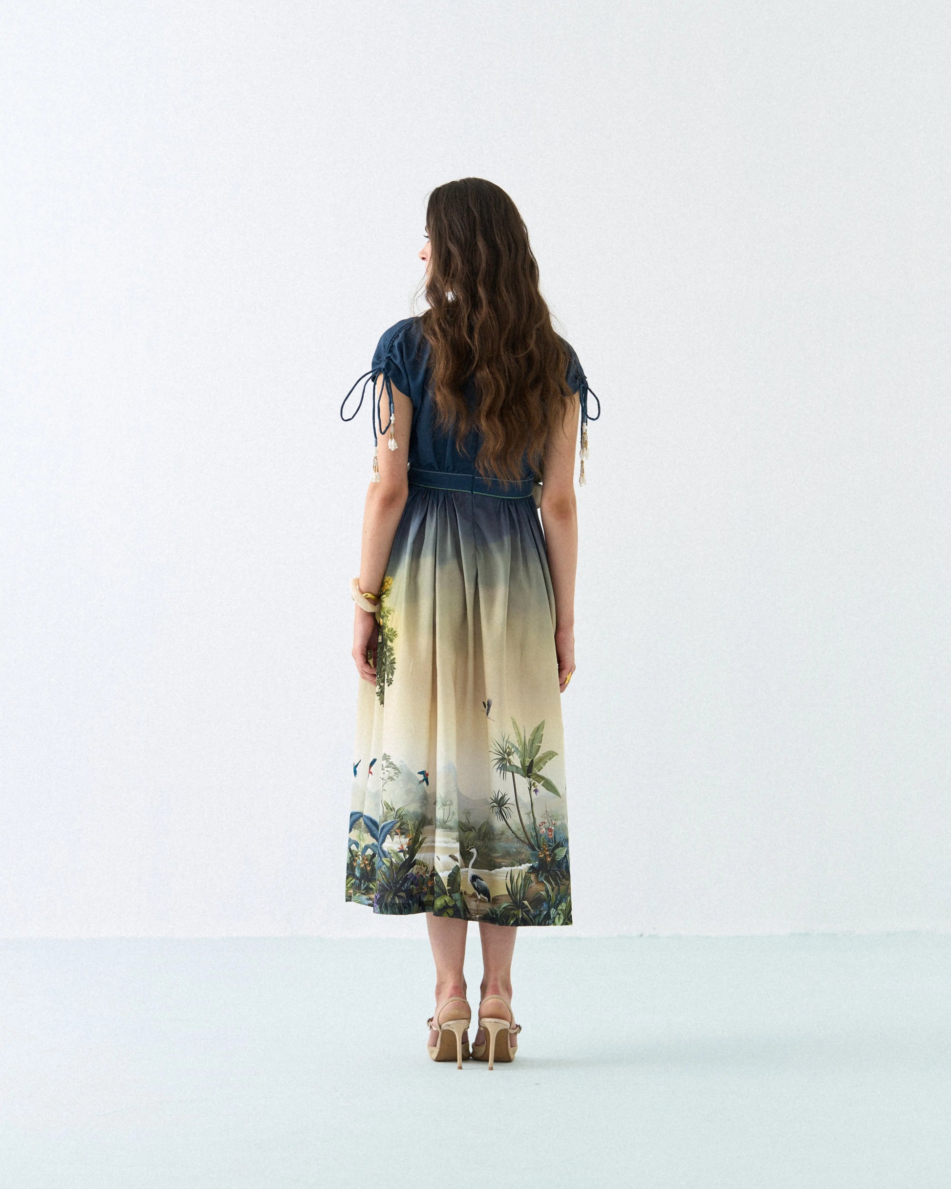 Mid-night blossom 3d dress Label By Mohita