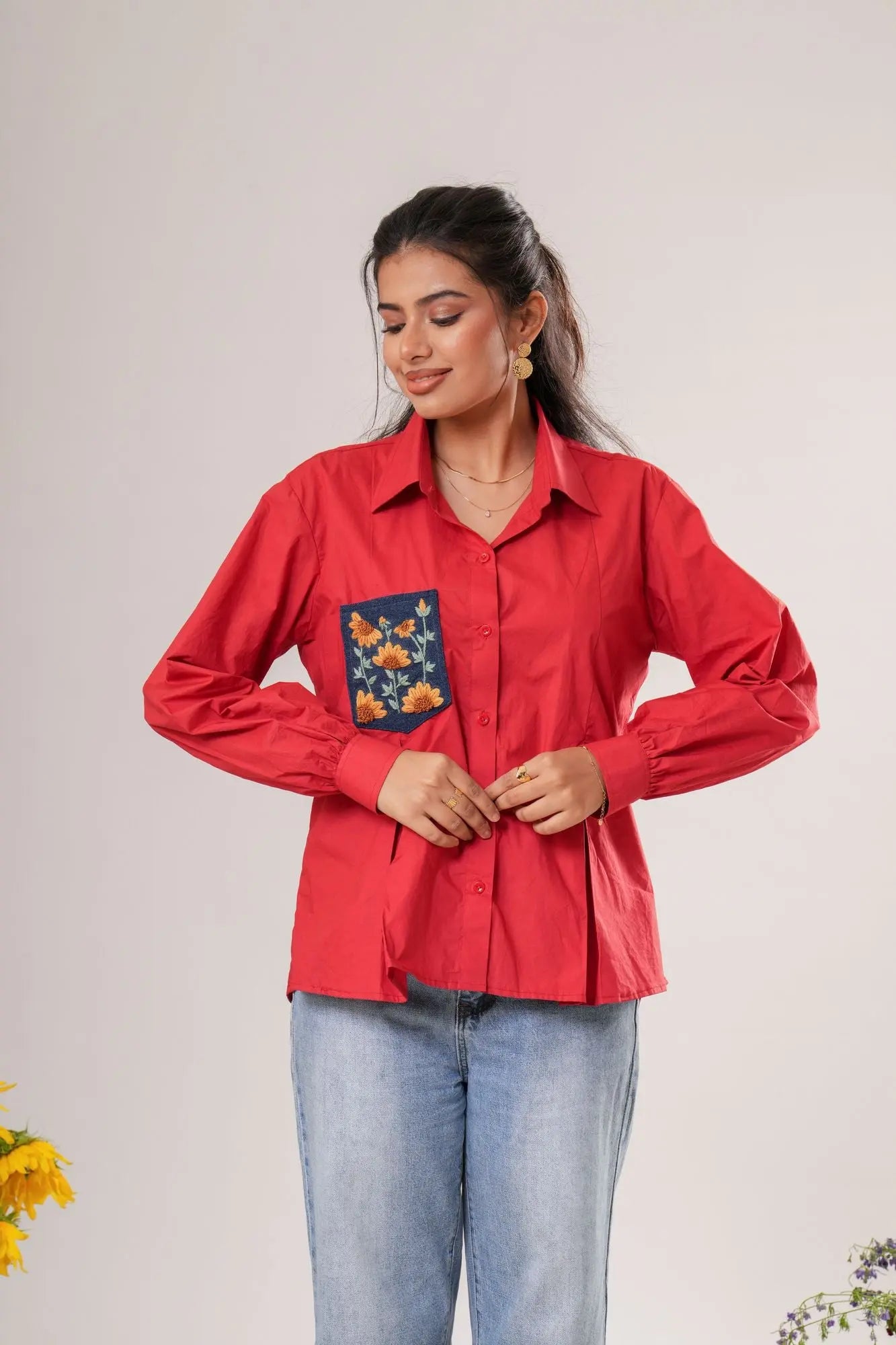 Playful Embroidered shirt Label By Mohita