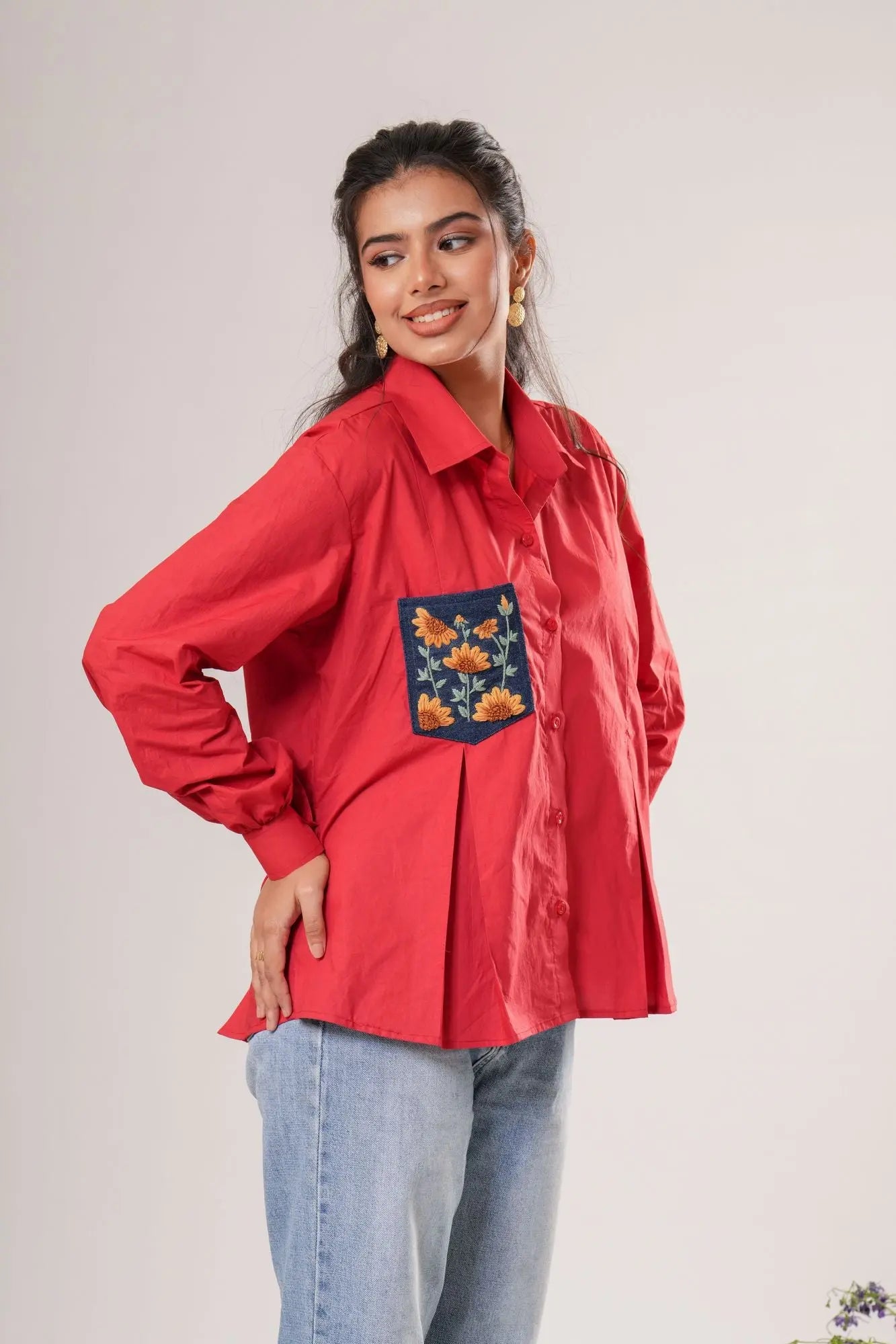 Playful Embroidered shirt Label By Mohita