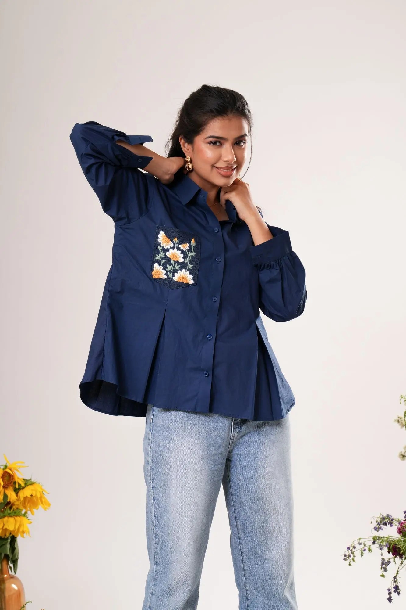 Playful Embroidered shirt Label By Mohita