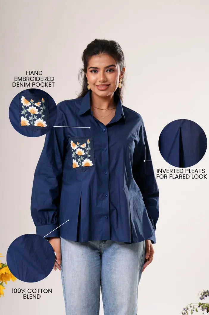 Playful Embroidered shirt Label By Mohita