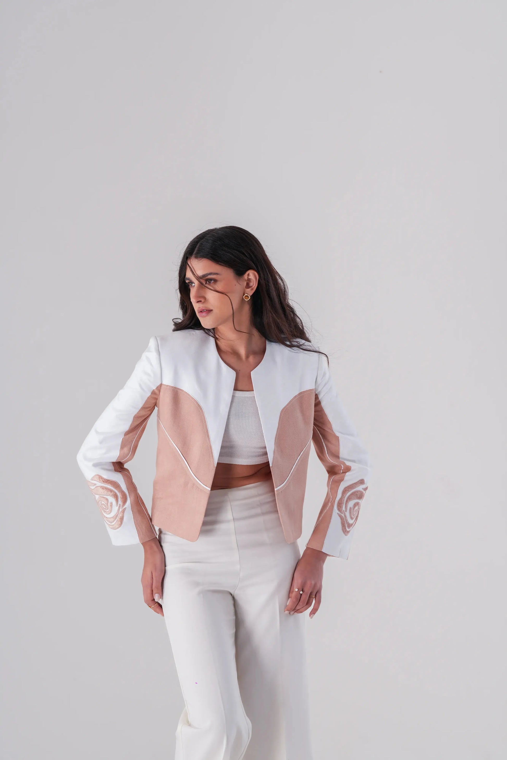 Rose suede jacket Label By Mohita