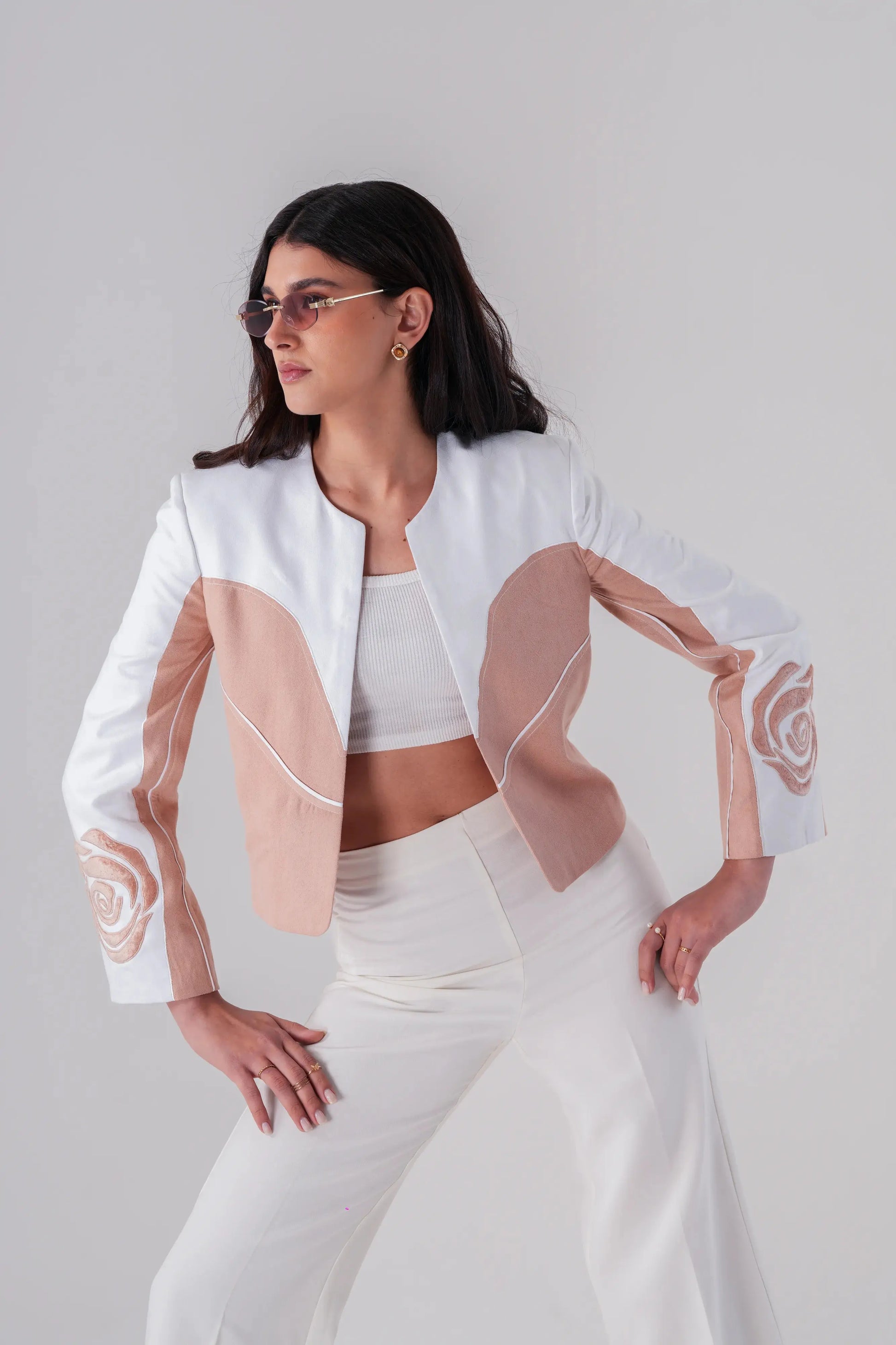 Rose suede jacket Label By Mohita