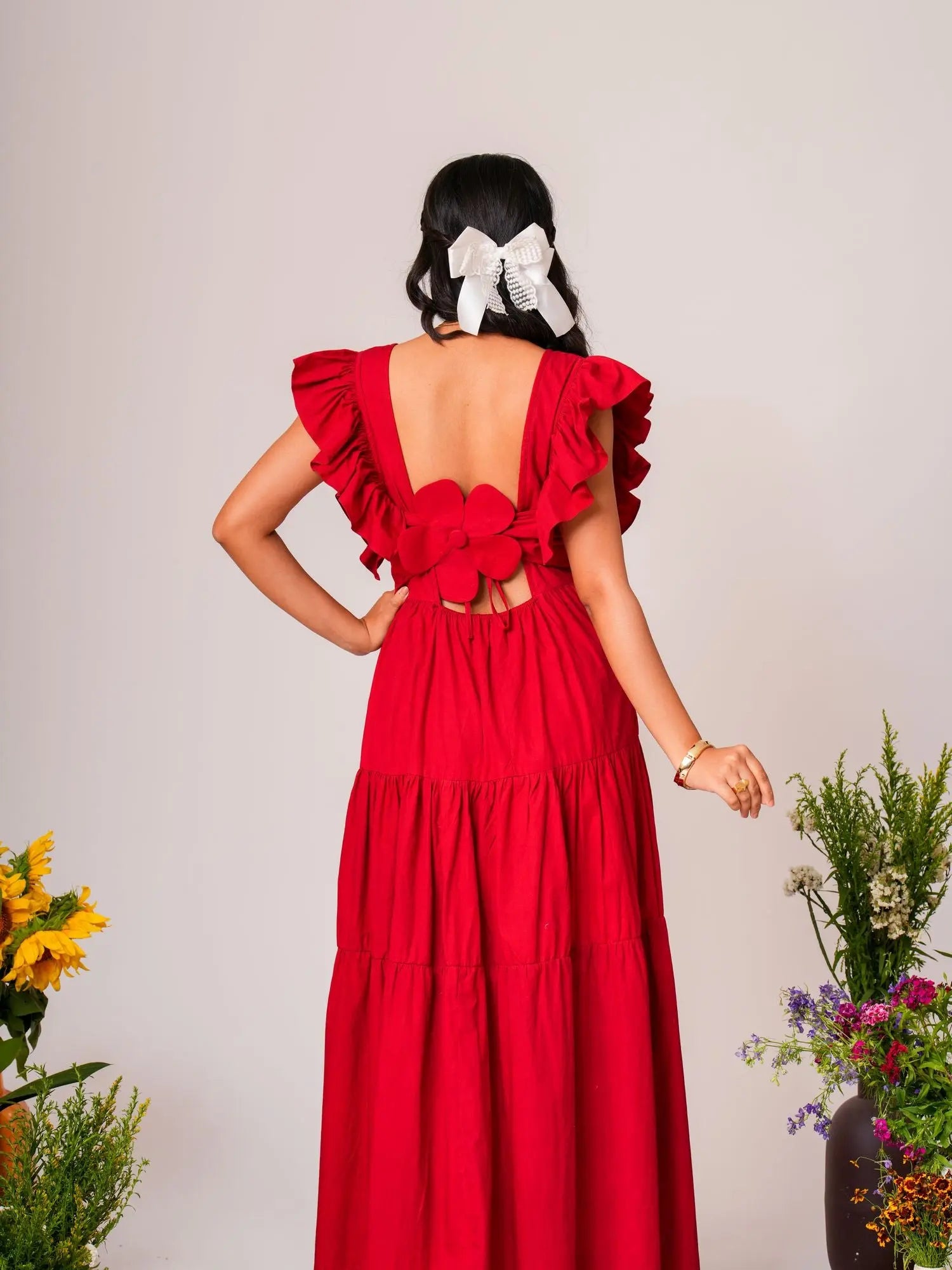 Ruffle Maxi Dress Label By Mohita
