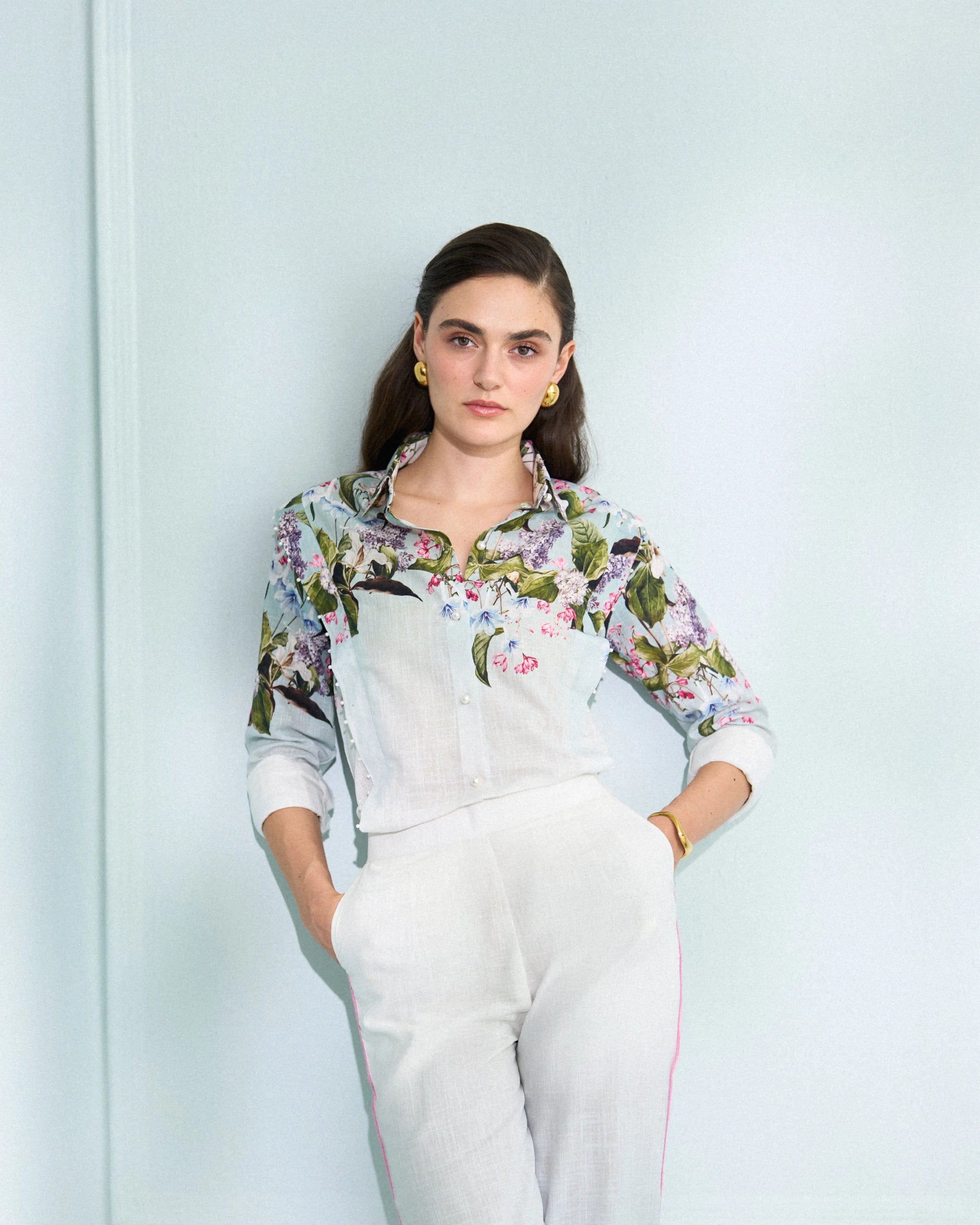 SKY BLOSSOM ELEGANCE CORD-SET Label By Mohita