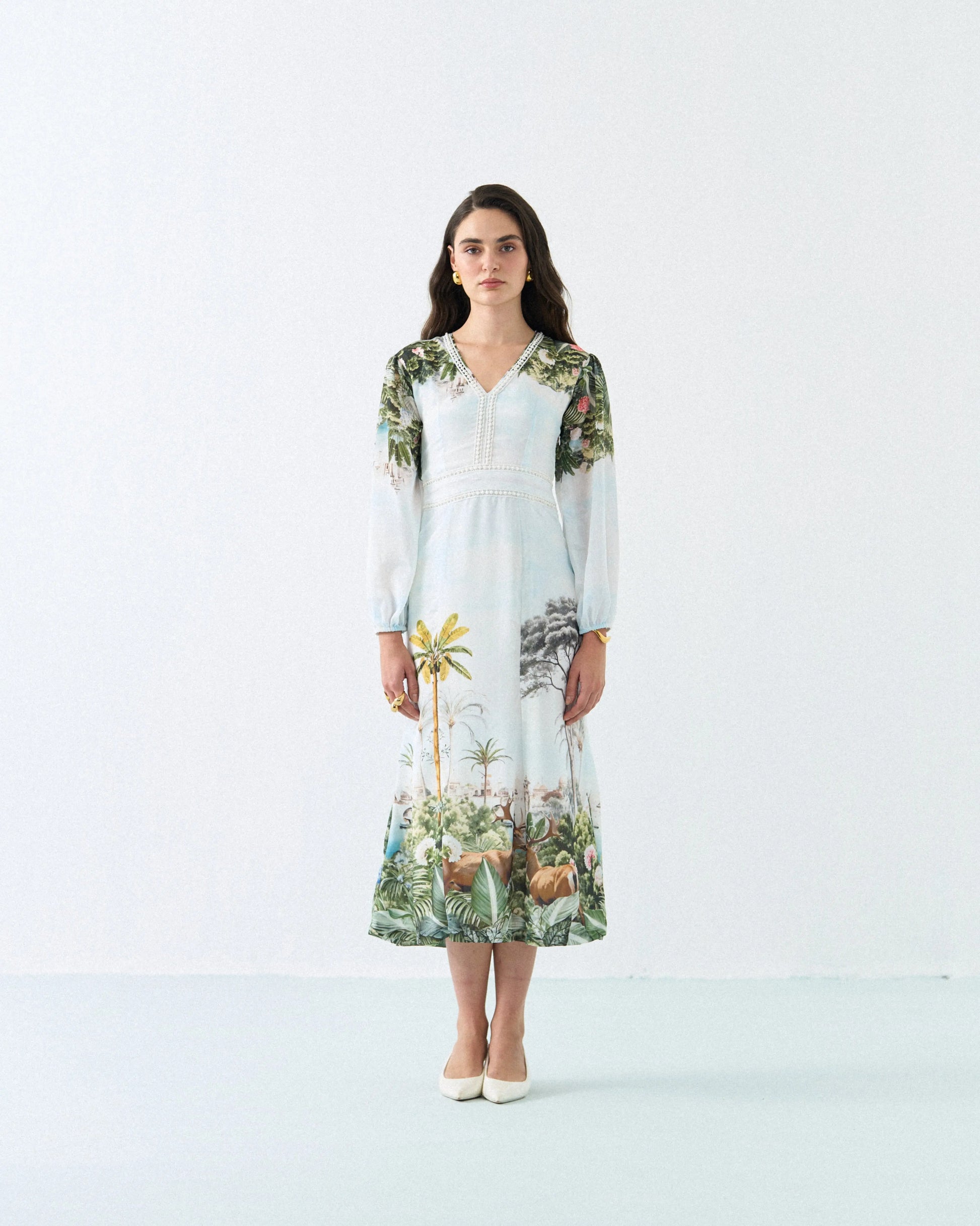 Safari deer lace maxi dress Label By Mohita