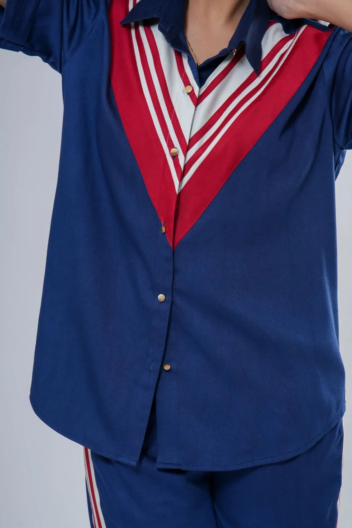 Stripe Detail Co-ord Set Label By Mohita