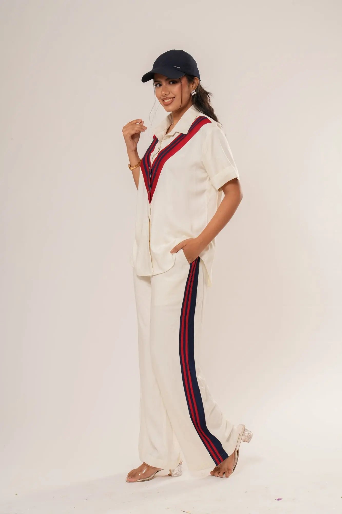 Stripe Detail Co-ord Set Label By Mohita