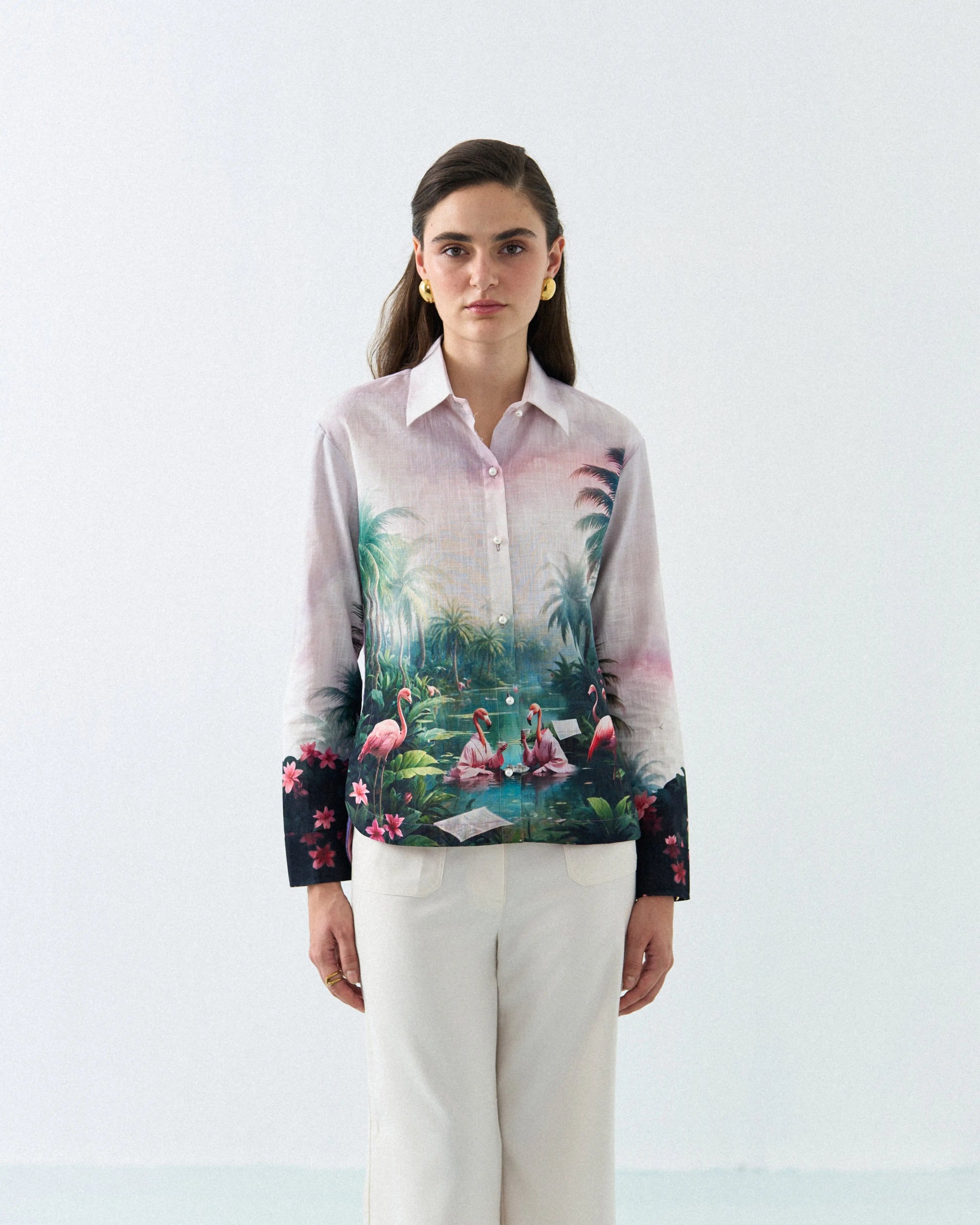 TEA-PARTY FLAMINGO SHIRT Label By Mohita