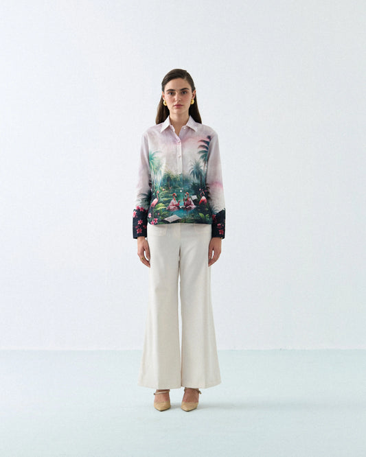 TEA-PARTY FLAMINGO SHIRT Label By Mohita