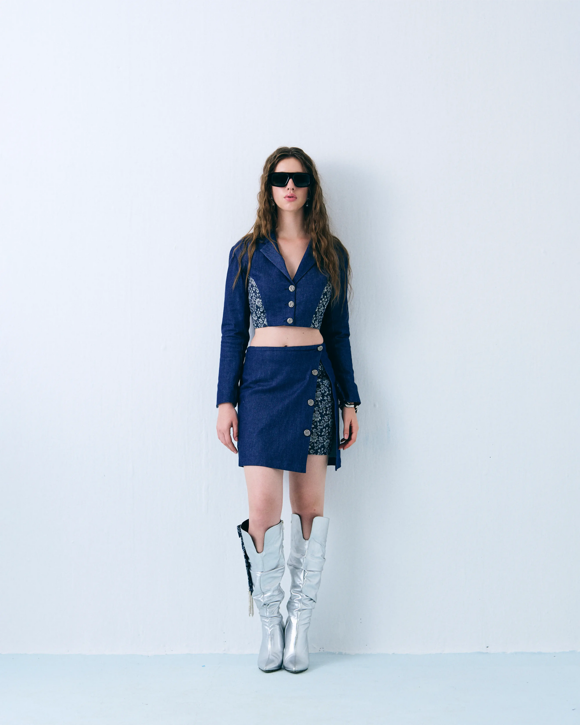 Tailored short blazer and skirt set Label By Mohita