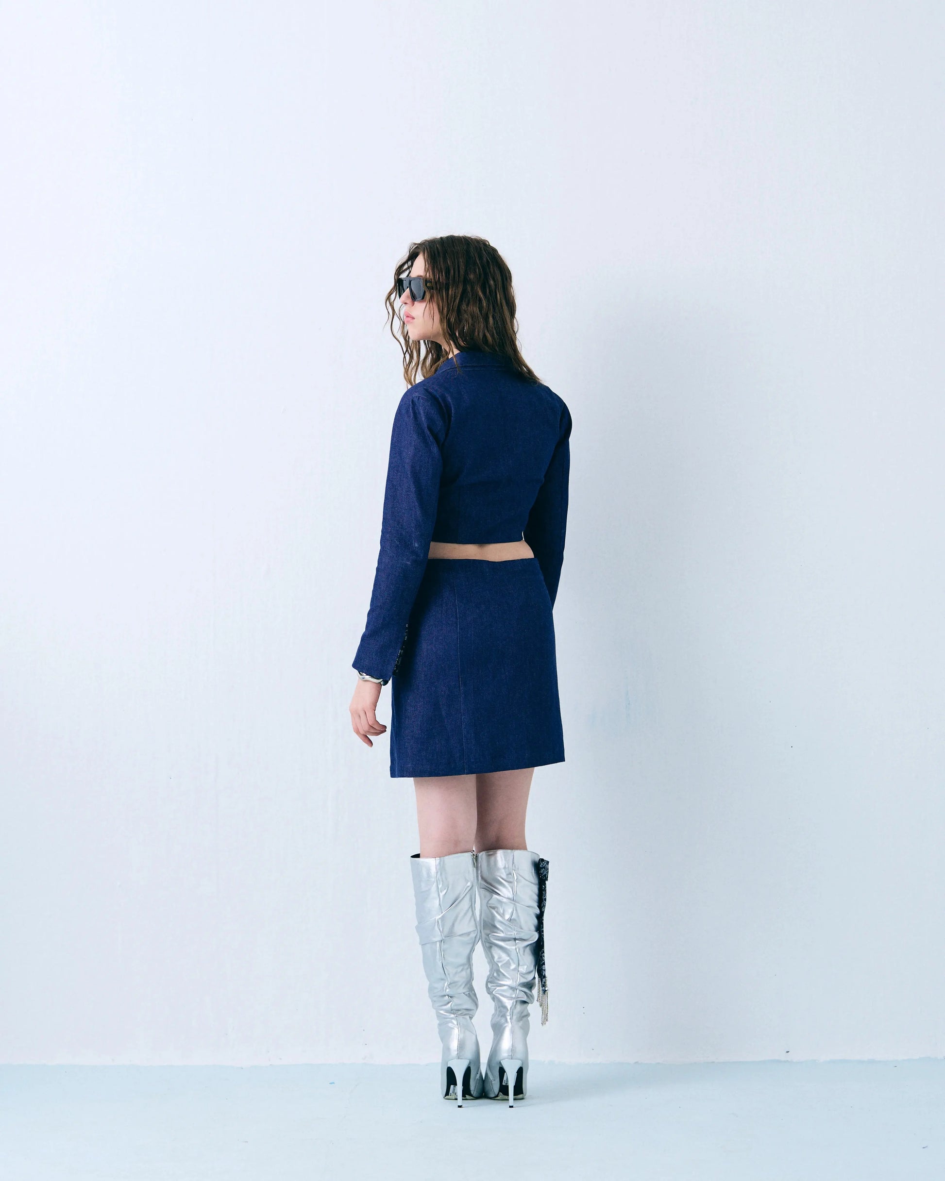 Tailored short blazer and skirt set Label By Mohita