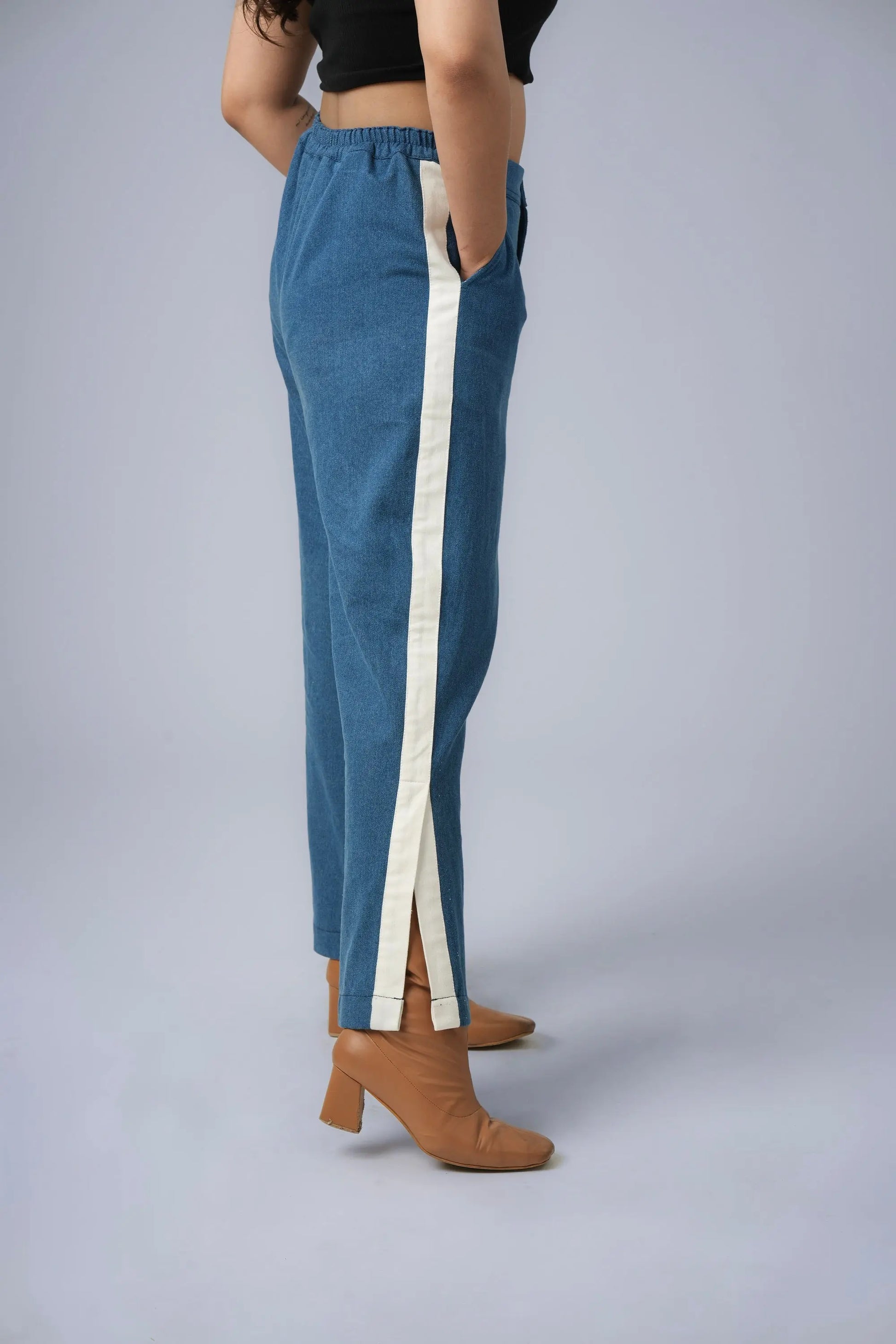 WANDER BLOOM DENIM CORD SET Label By Mohita